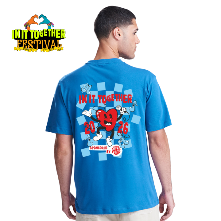 Official Merch - Retro Heart Tee in Blue