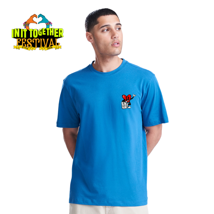 Official Merch - Retro Heart Tee in Blue