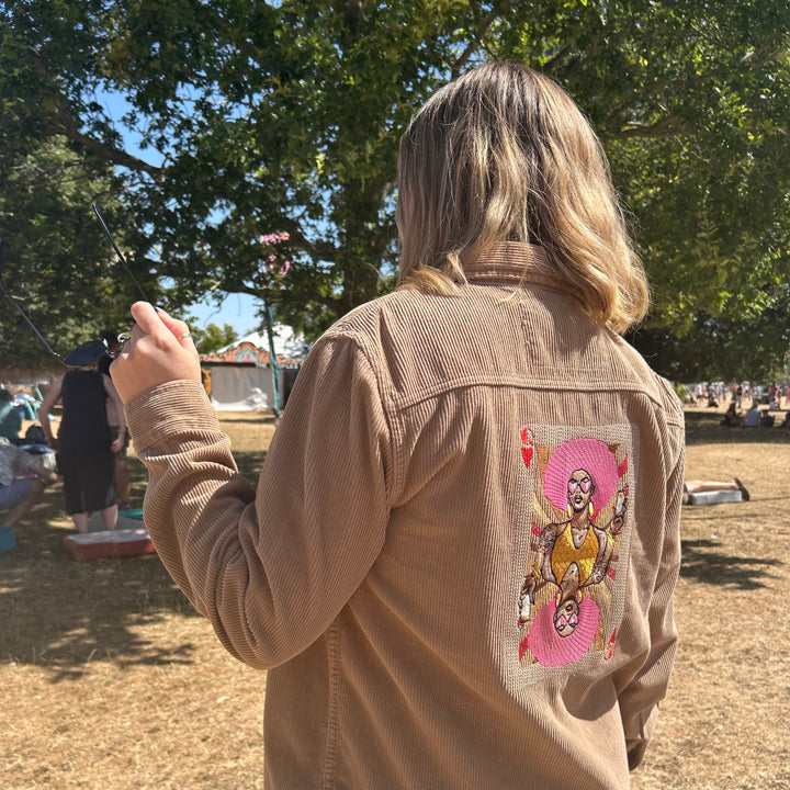 Queen Of Hearts - Organic Cotton Corduroy Jacket in Camel