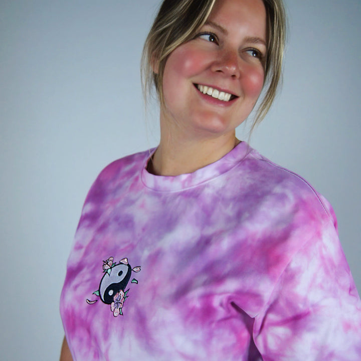 Yin Yang Tee - Pink & Purple
