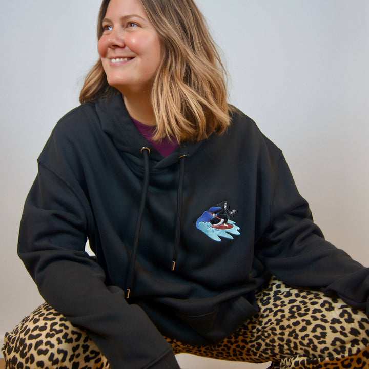Surfing Reaper Hoodie - Black