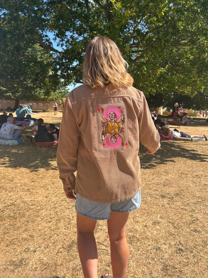 Queen Of Hearts - Organic Cotton Corduroy Jacket in Camel