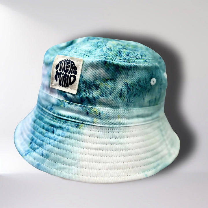 Tie-Dyed Bucket Hat, Organic cotton Hat, Beach Hat. 