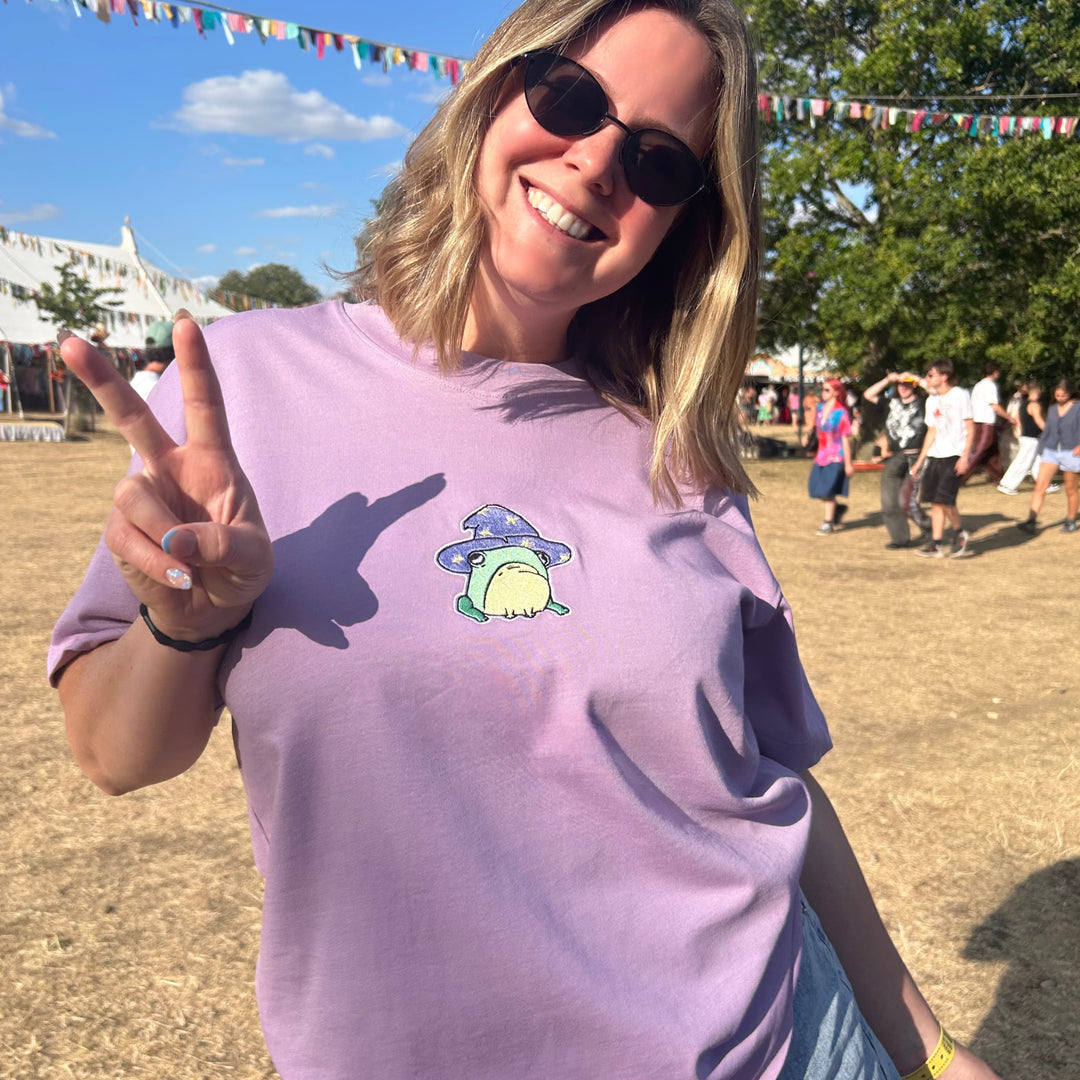 Wizard Frog - Organic Tee in Lavender