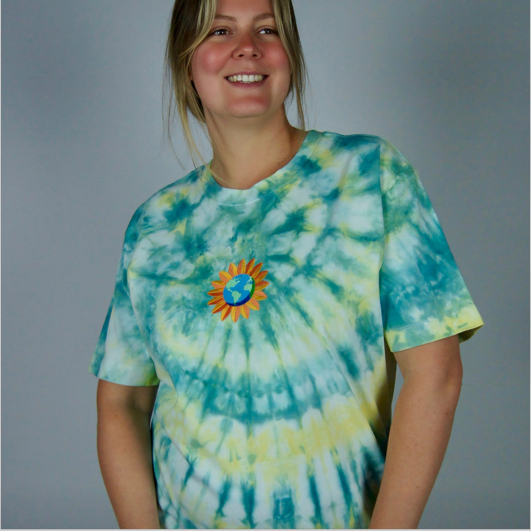Sunny World Tee - Emerald & Green