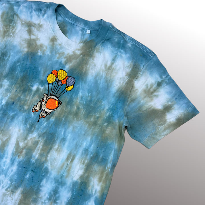 Balloon Astronaut Tee - T-shirt - MillersMind - balloon-astronaut-tee - ["embroidery","organic","T-shirt","Tie Dye"]
