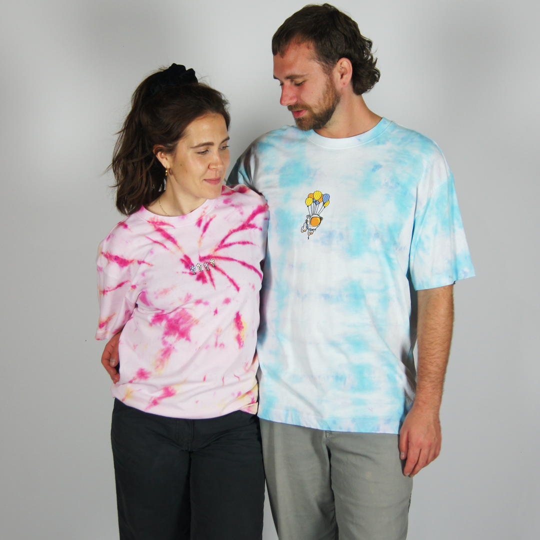 Balloon Astronaut Tee - T-shirt - MillersMind - balloon-astronaut-tee - ["embroidery","organic","T-shirt","Tie Dye"]
