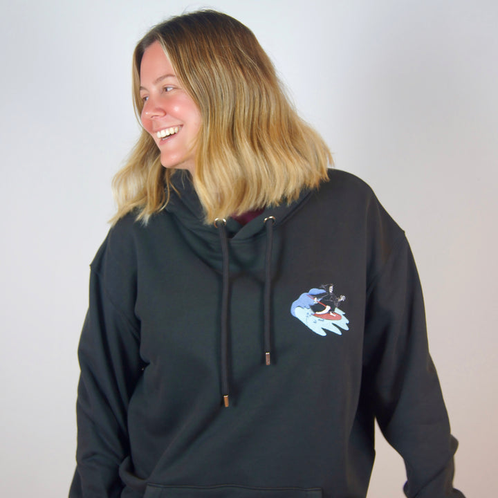 Surfing Reaper Black Hoodie 