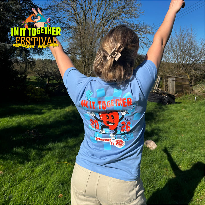 Official Merch - Retro Heart Tee in Blue