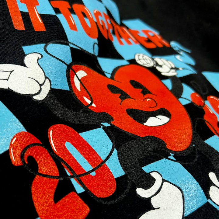 Official Merch - Retro Heart Hoodie in Black