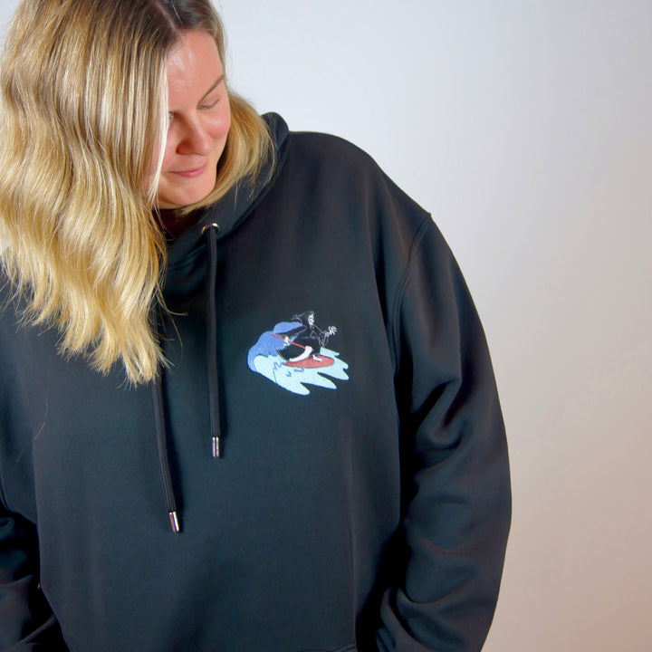 Surfing Reaper Hoodie - Black
