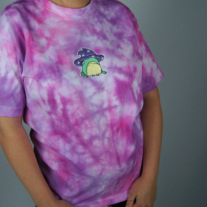 Wizard Frog Tee - Pink & purple
