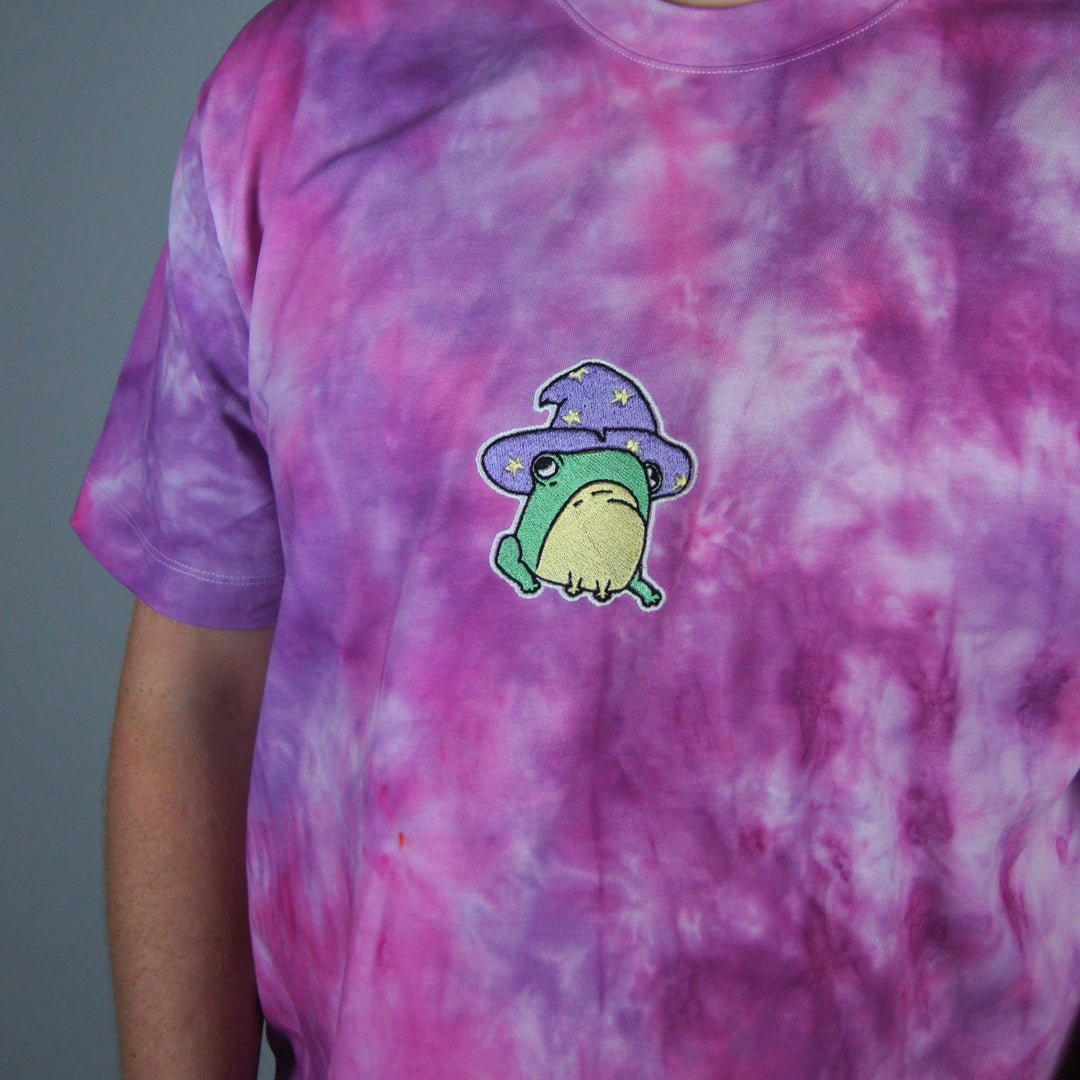 Wizard Frog Tee - Pink & purple