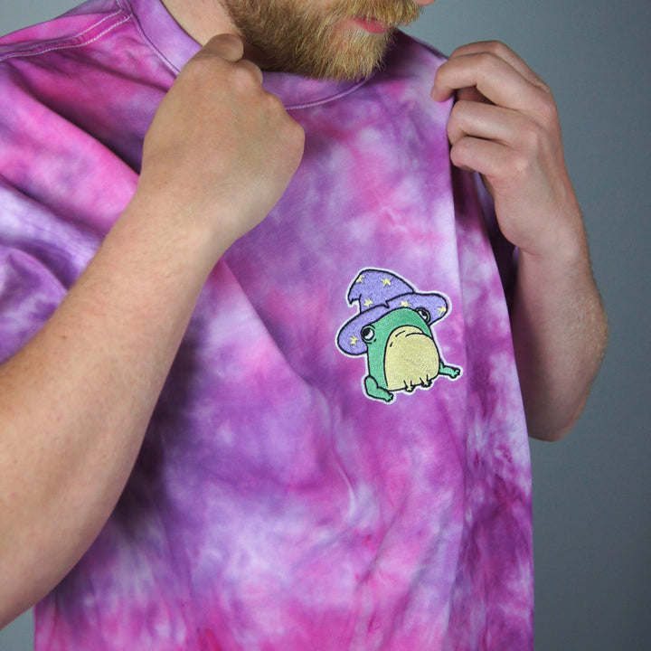 Wizard Frog Tee - Pink & purple