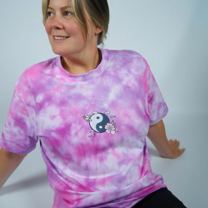 Yin Yang Tee - Pink & Purple