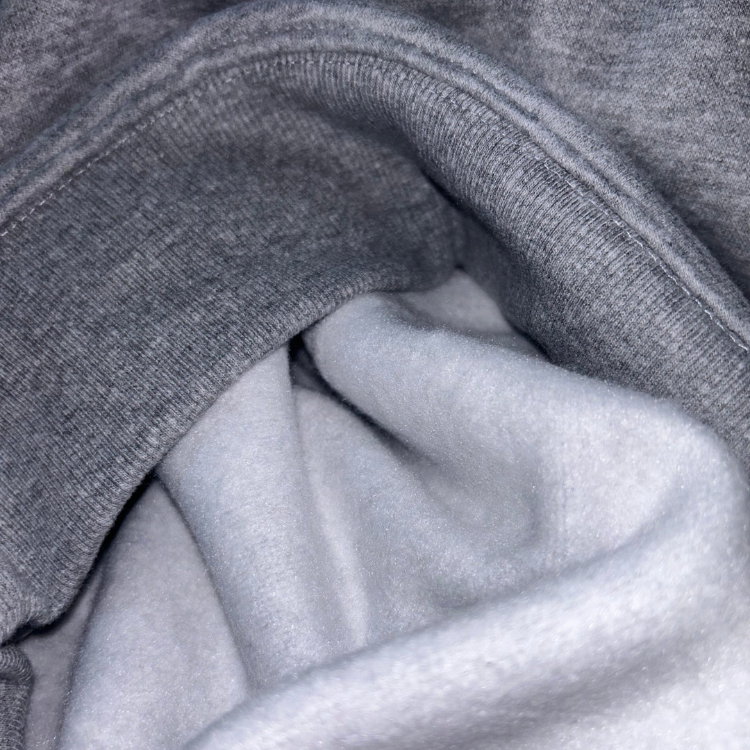 Unisex gray cotton hoodie featuring soft fabric and back embroidery cosy soft