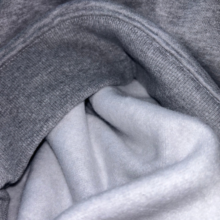 Unisex gray cotton hoodie featuring soft fabric and back embroidery cosy soft