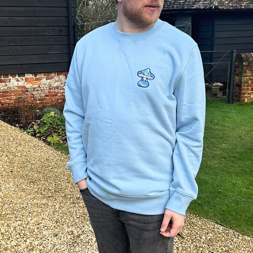 The Sky Shroom - Sweatshirt - MillersMind - the-sky-shroom - ["embroidery","handmade","organic","sweatshirt"]