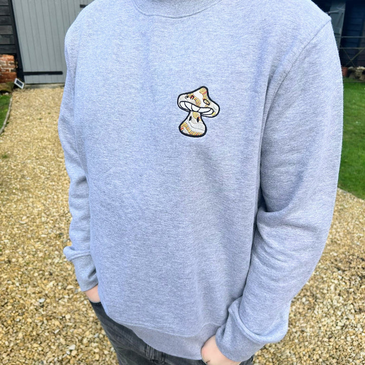 The Unique Shroom - Sweatshirt - MillersMind - copy-the-golden-shroom - ["embroidery","handmade","organic","sweatshirt"]