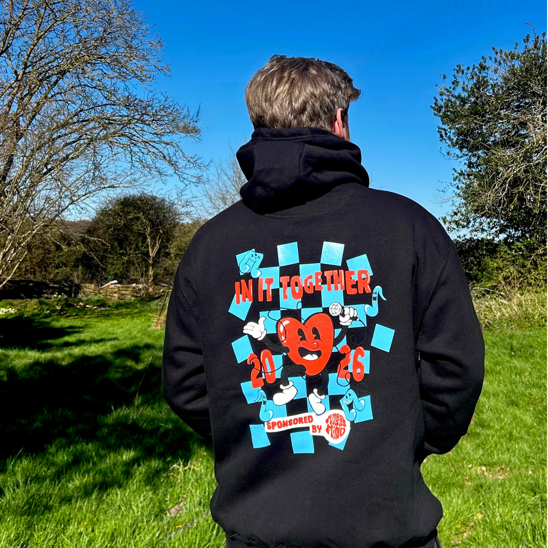 Official Merch - Retro Heart Hoodie in Black