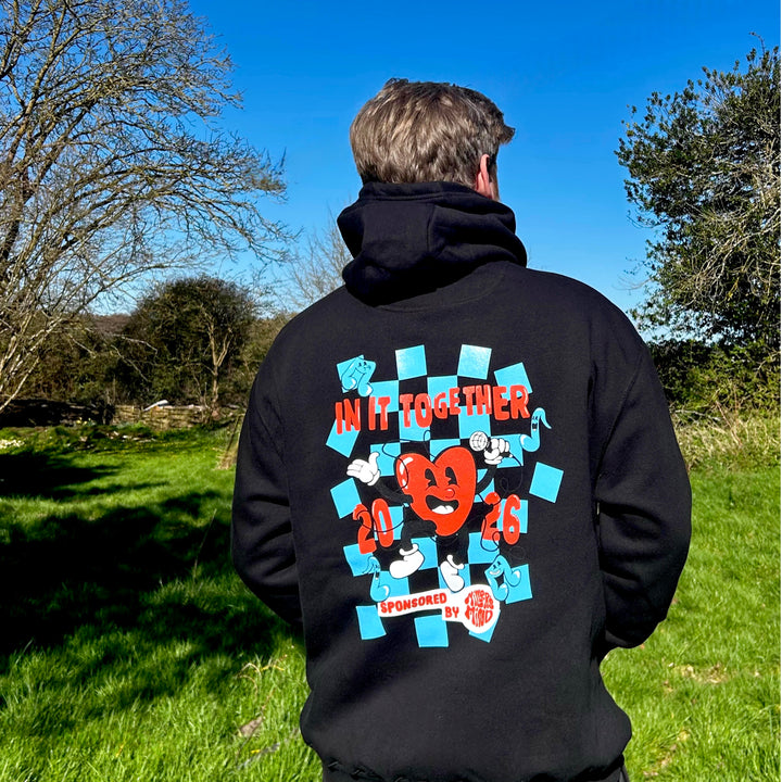 Official Merch - Retro Heart Hoodie in Black