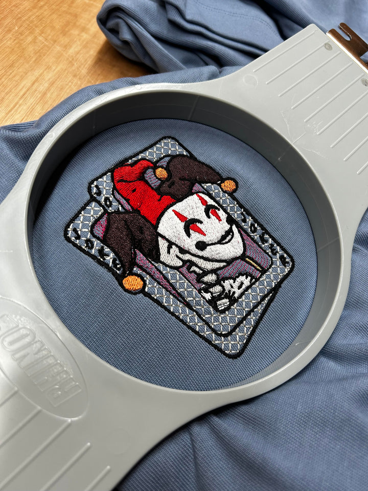 NEW Joker Card - Organic Cotton Relaxed Boxy Fit Tee in Indigo