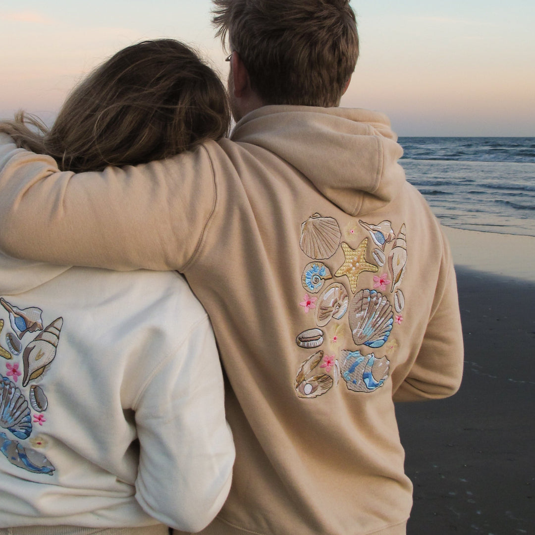 Shells from the Shore - Organic Cotton Hoodie in Desert
