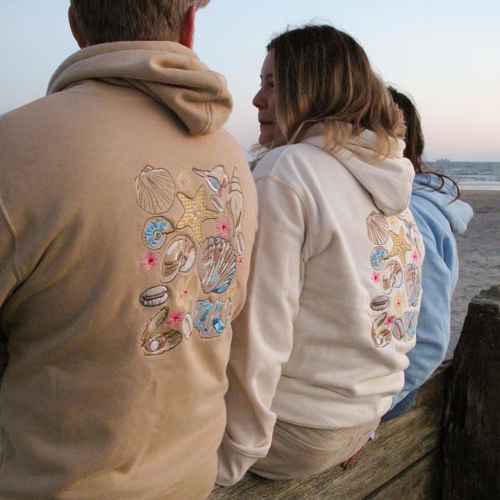 Shells from the Shore - Organic Cotton Hoodie in Desert