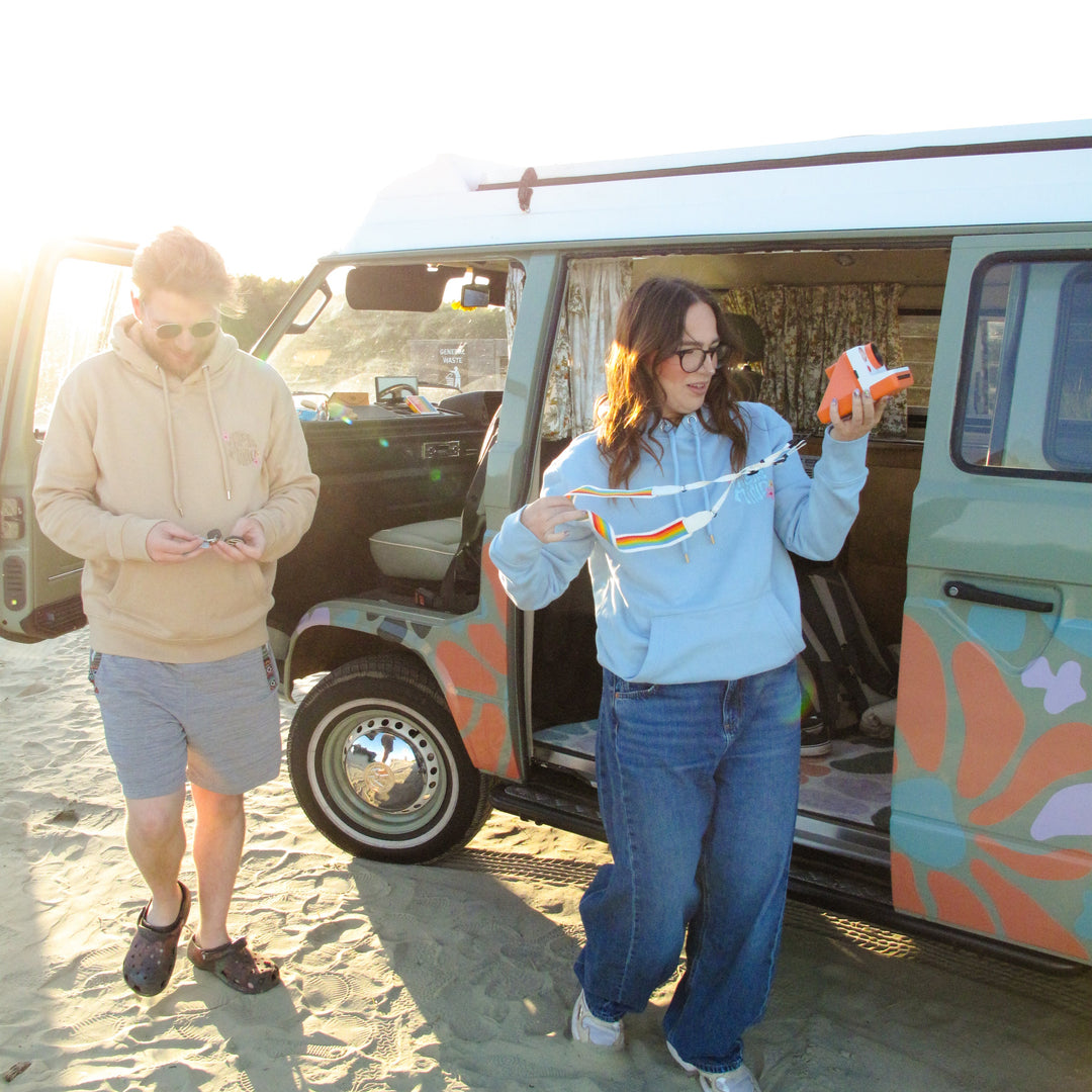 Shells from the Shore - Organic Cotton Hoodie in Blue