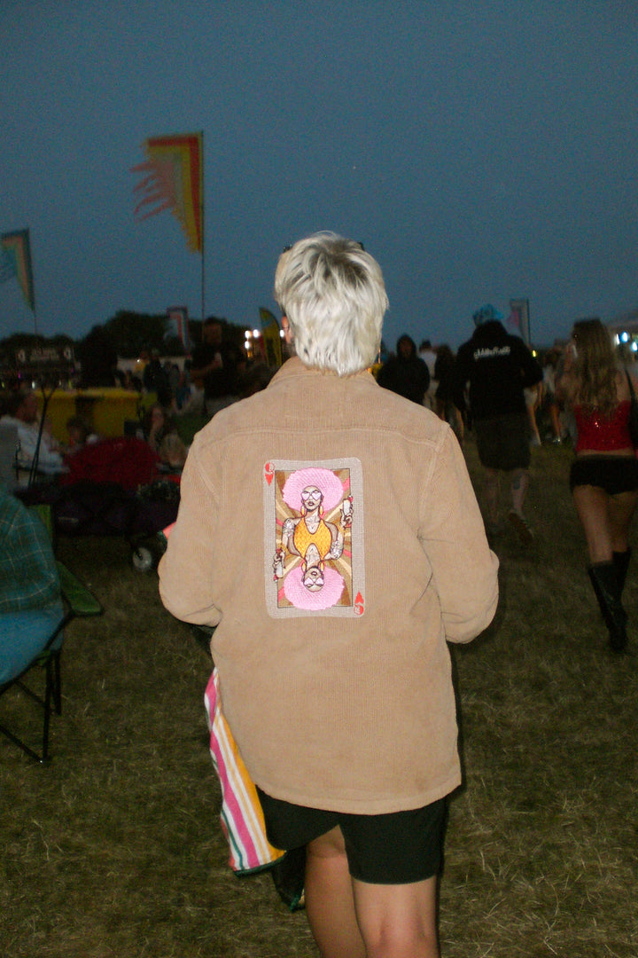 Queen Of Hearts - Organic Cotton Corduroy Jacket in Camel