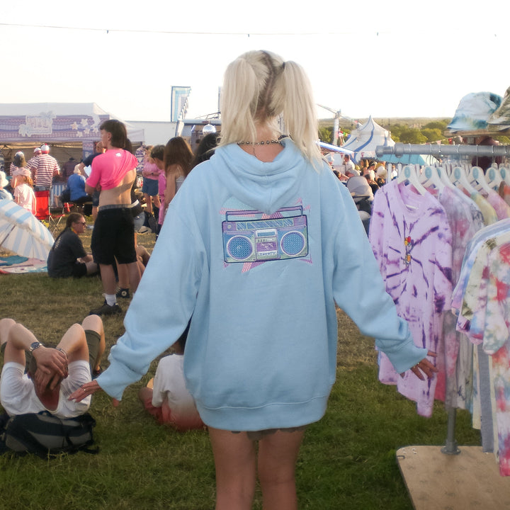 BoomBox - Organic Cotton Hoodie in Blue