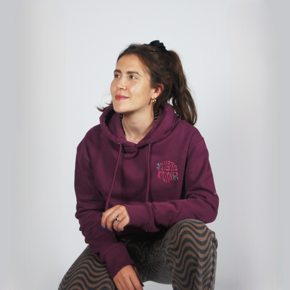 Modern Day Medusa - Burgundy - hoodie - MillersMind - modern-day-medusa-burgundy - ["embroidery","hoodie","large embroidery","organic"]