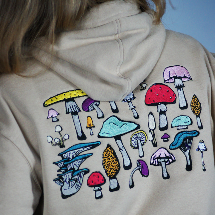 Mushroom Army Hoodie - Desert - hoodie - MillersMind - mushroom-army-hoodie-desert - ["big embroidery","hoodie"]