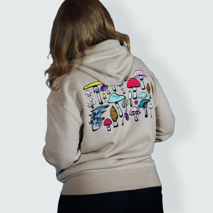 Mushroom Army Hoodie - Desert - hoodie - MillersMind - mushroom-army-hoodie-desert - ["big embroidery","hoodie"]