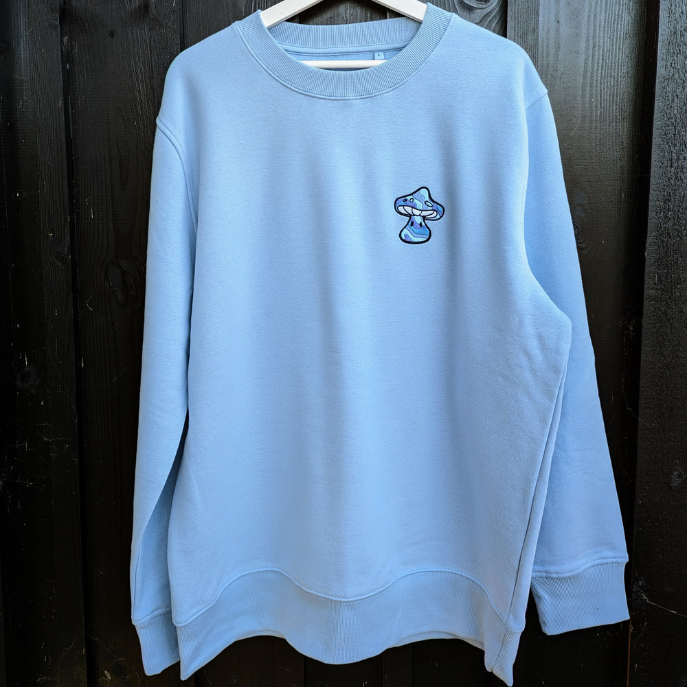The Sky Shroom - Sweatshirt - MillersMind - the-sky-shroom - ["embroidery","handmade","organic","sweatshirt"]