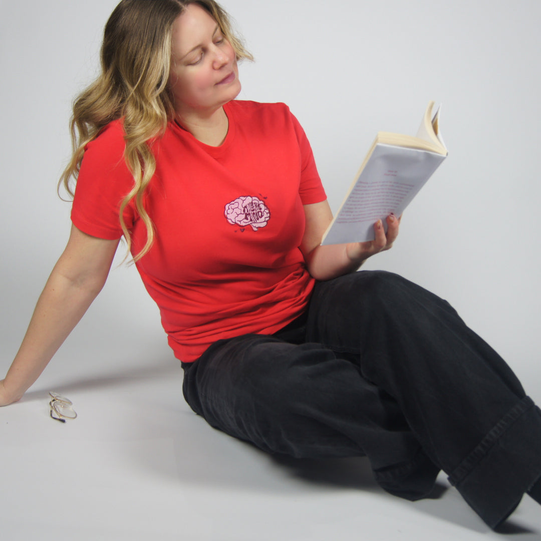 'Love On The Brain' Tee - Red - T-shirt - MillersMind - alien-black-hole-copy - ["T-shirt"]