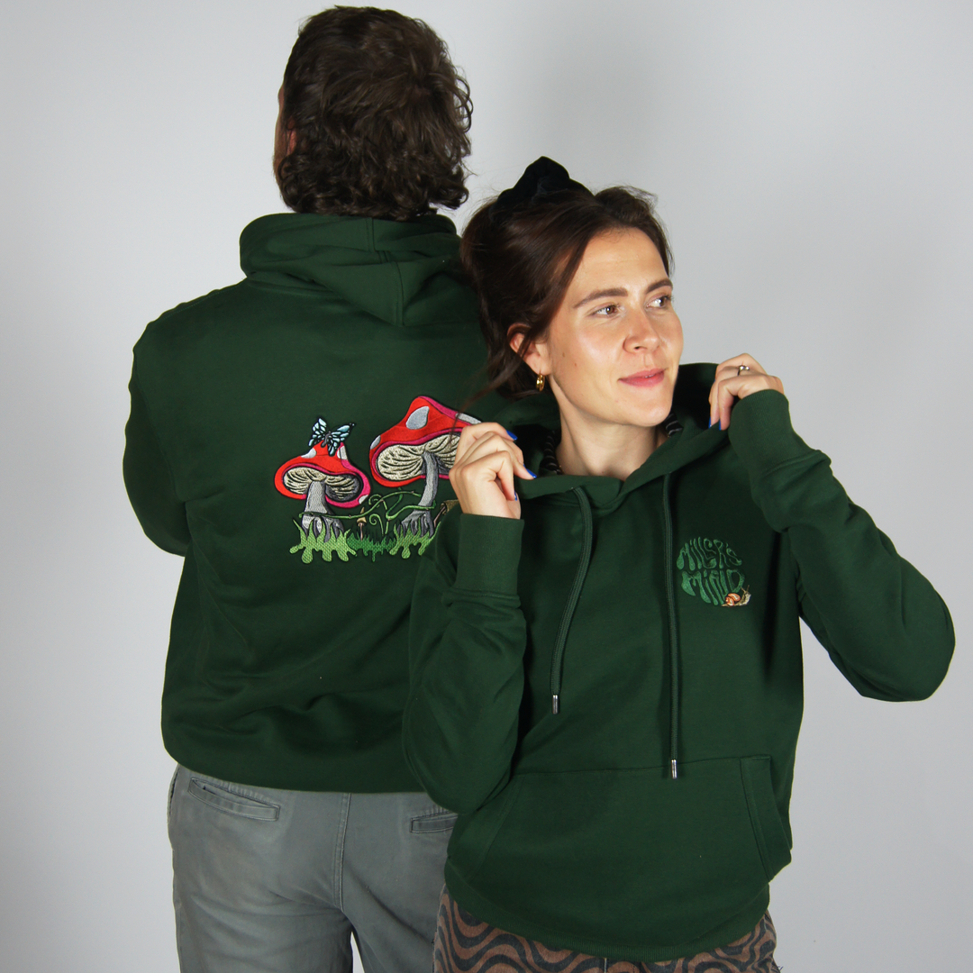 Red Shroom Bloom - hoodie - MillersMind - large-mushies - ["big embroidery","hoodie"]