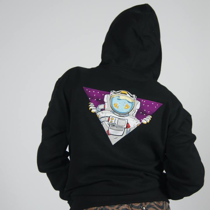 Aquanaut Hoodie - Navy - hoodie - MillersMind - spaceman-hoodie-navy - ["big embroidery","embroidery","handmade","hoodie","large embroidery","organic"]