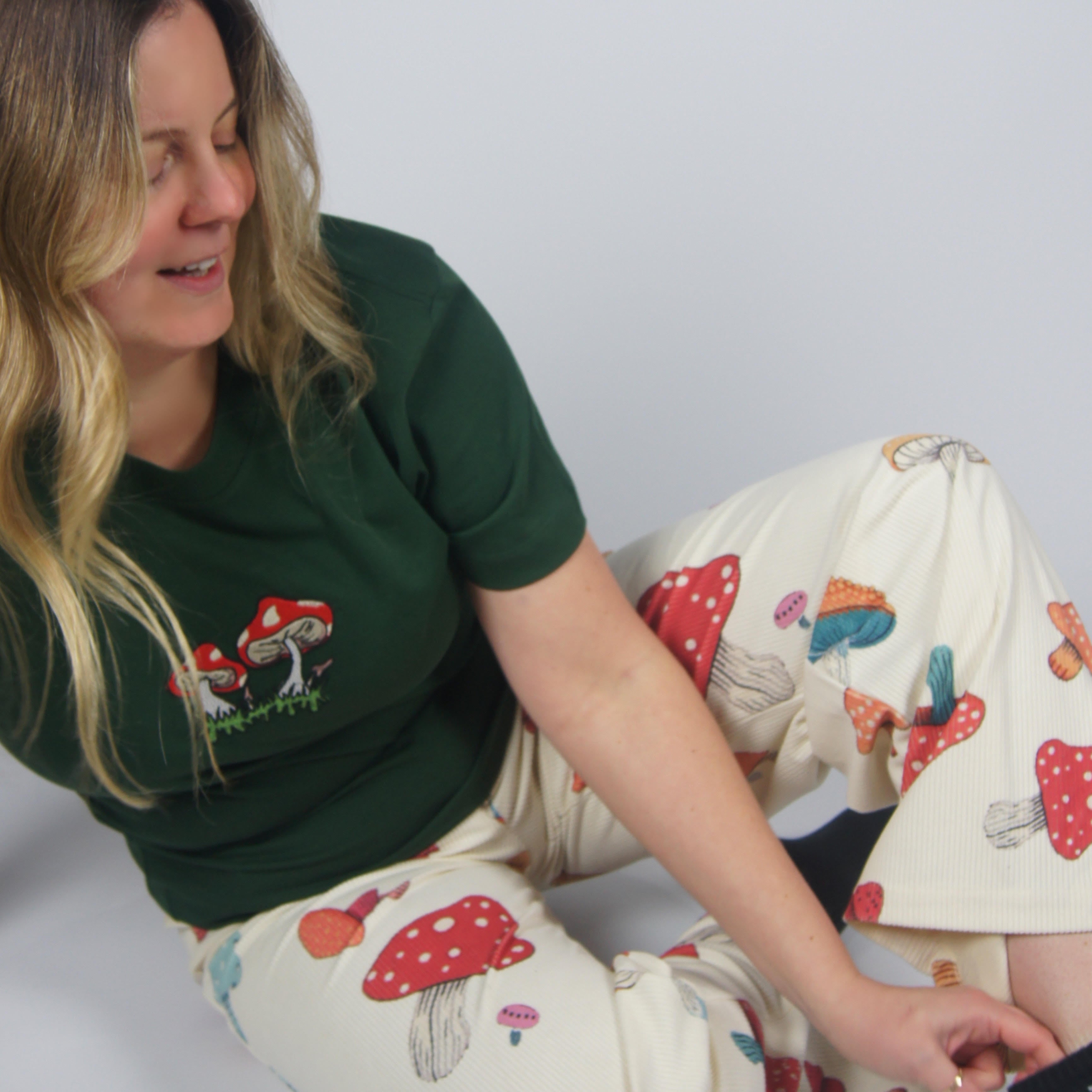 Tiny Toadstools Tee - T-shirt - MillersMind - alien-head-tee-navy-copy - ["embroidery","handmade","organic","T-shirt"]