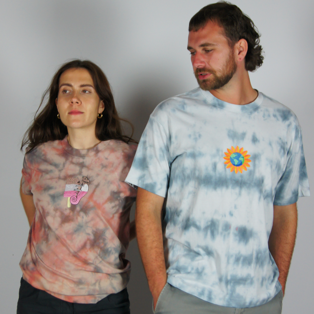Sunny World Tee - T-shirt - MillersMind - sunny-world-tee - ["embroidery","organic","T-shirt","Tie Dye"]
