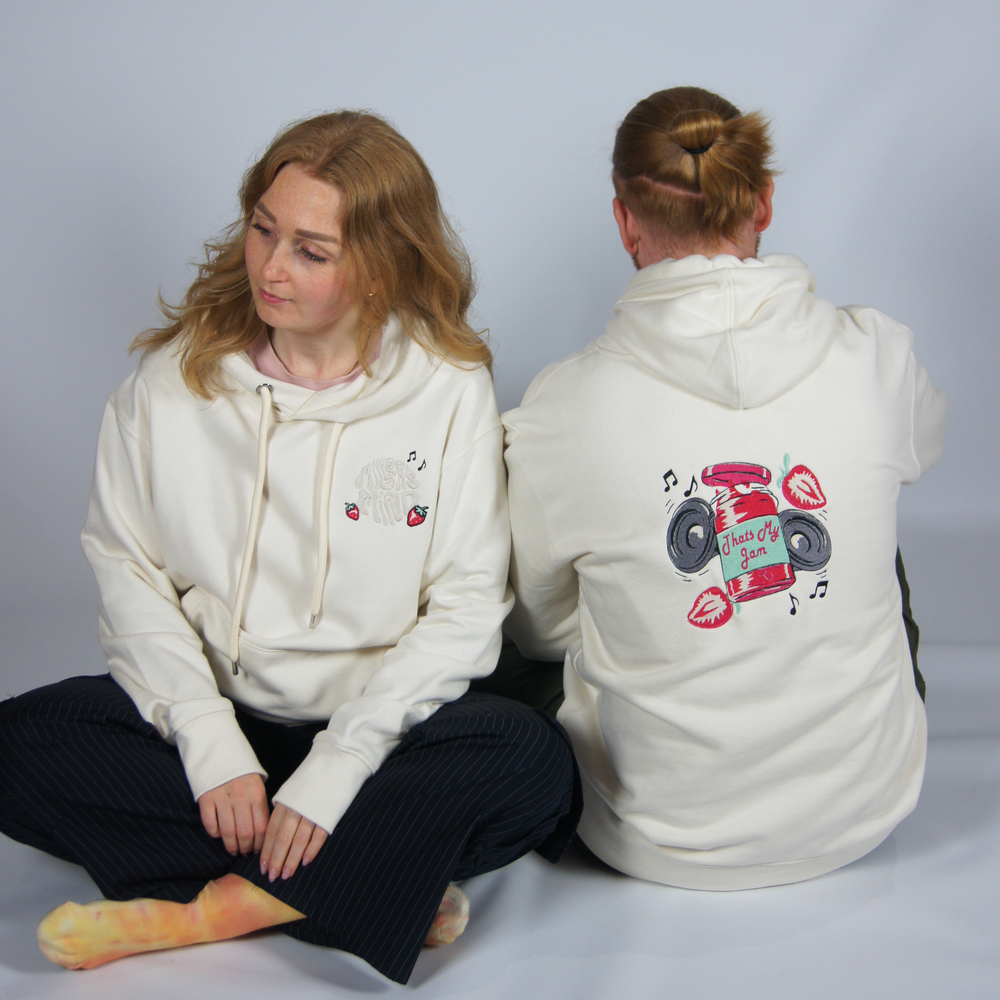 "That's My Jam!!" Hoodie - Charcoal - hoodie - MillersMind - thats-my-jam-hoodie-charcoal - ["big embroidery","embroidery","hoodie","organic"]