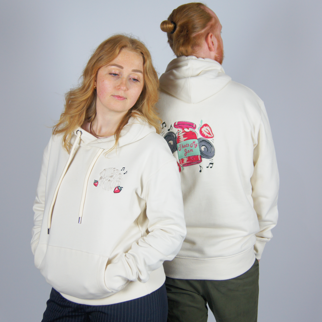 "That's My Jam!!" Hoodie - Charcoal - hoodie - MillersMind - thats-my-jam-hoodie-charcoal - ["big embroidery","embroidery","hoodie","organic"]