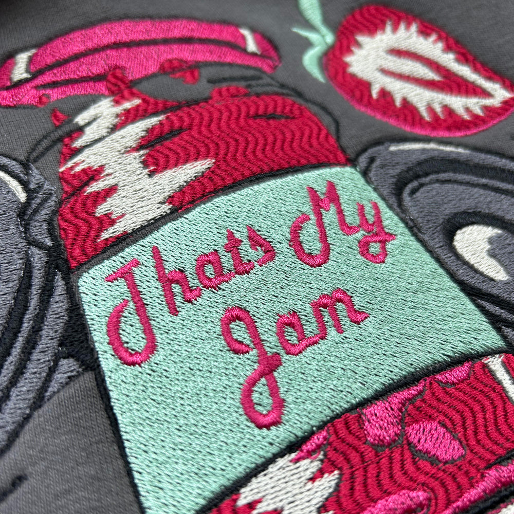 Embroidered organic hoodie cool funny 
