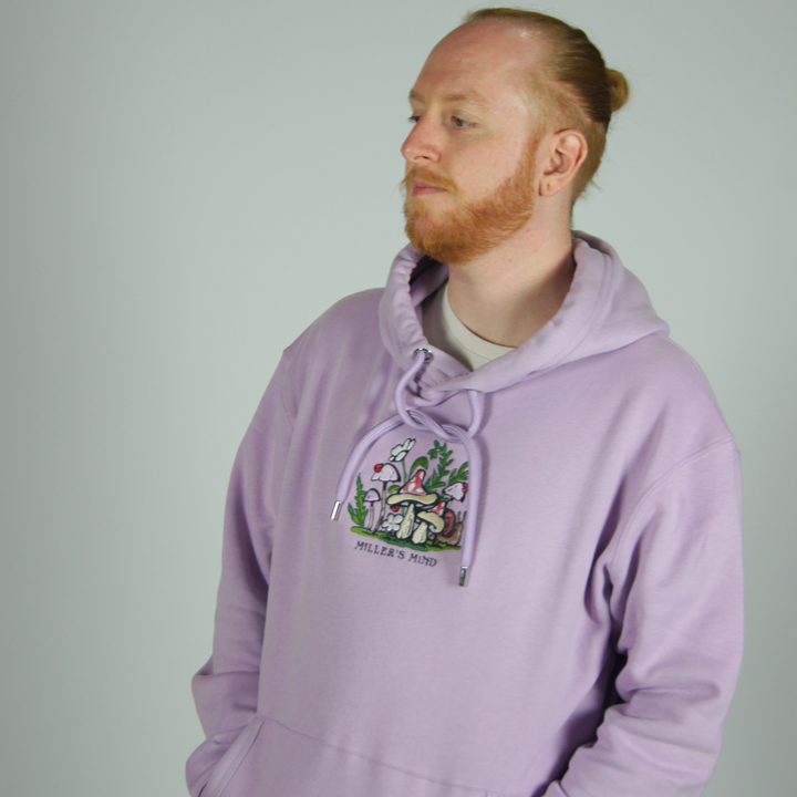 Wild Mushroom Hoodie - Desert - hoodie - MillersMind - wild-mushroom-hoodie-2 - ["big embroidery","embroidery","handmade","hoodie","large embroidery","organic"]