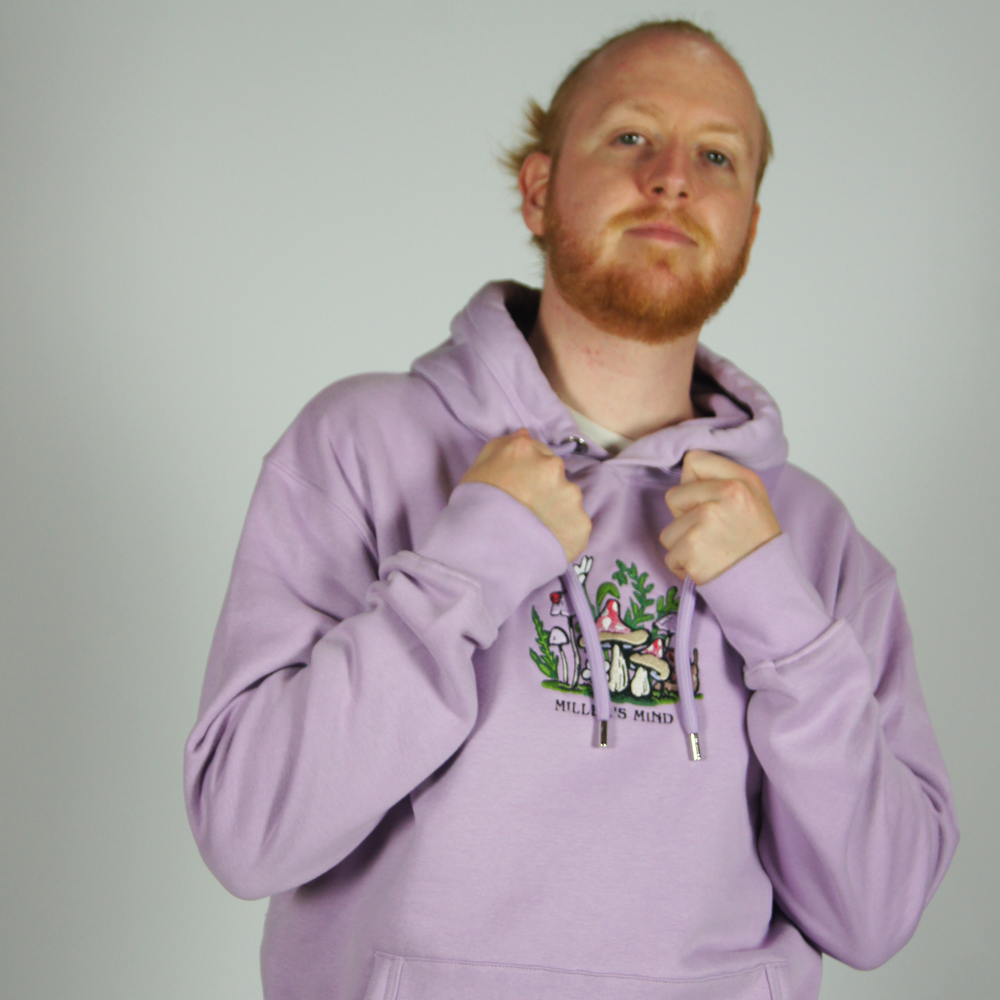 Wild Mushroom Hoodie - Desert - hoodie - MillersMind - wild-mushroom-hoodie-2 - ["big embroidery","embroidery","handmade","hoodie","large embroidery","organic"]