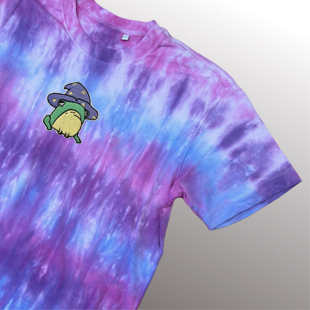 Wizard Frog - Rainbow Tee - T-shirt - MillersMind - wizard-frog-tee-10 - ["embroidery","organic","T-shirt","Tie Dye"]