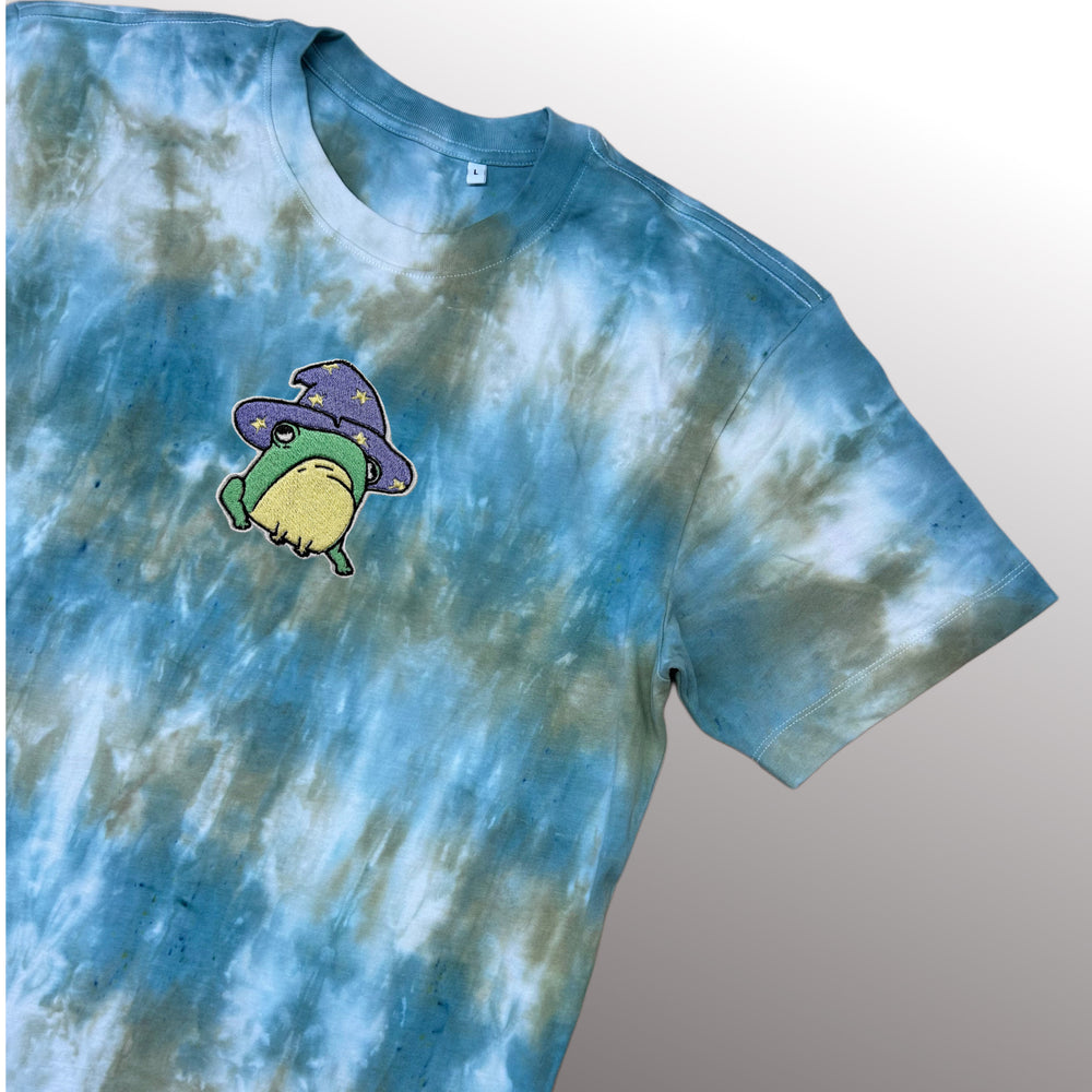 Wizard Frog - Rainbow Tee - T-shirt - MillersMind - wizard-frog-tee-10 - ["embroidery","organic","T-shirt","Tie Dye"]