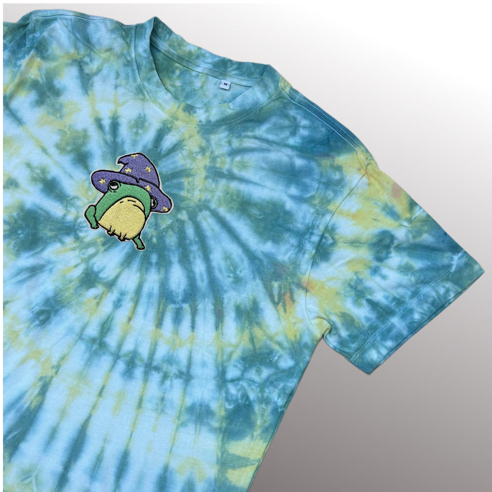 Wizard Frog - Rainbow Tee - T-shirt - MillersMind - wizard-frog-tee-10 - ["embroidery","organic","T-shirt","Tie Dye"]