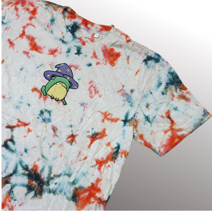Wizard Frog - Rainbow Tee - T-shirt - MillersMind - wizard-frog-tee-10 - ["embroidery","organic","T-shirt","Tie Dye"]