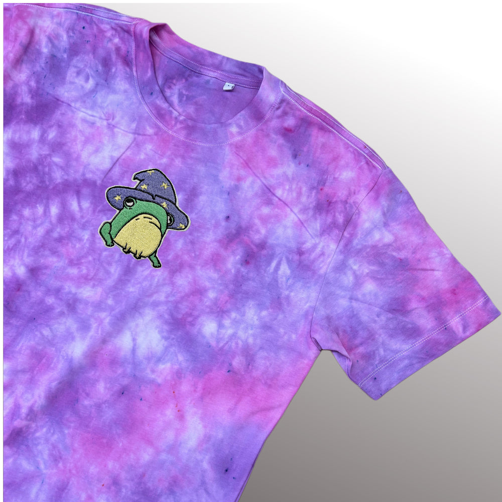 Wizard Frog - Rainbow Tee - T-shirt - MillersMind - wizard-frog-tee-10 - ["embroidery","organic","T-shirt","Tie Dye"]